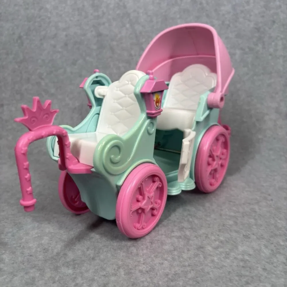 Vtg Fisher Price Little People Princess Mia Royal Coach Carriage Pink Blue Toy